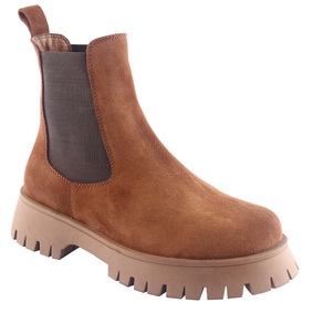 D.MoRo Zanglon woman model casual fashion, Chelsea Boots TAN color